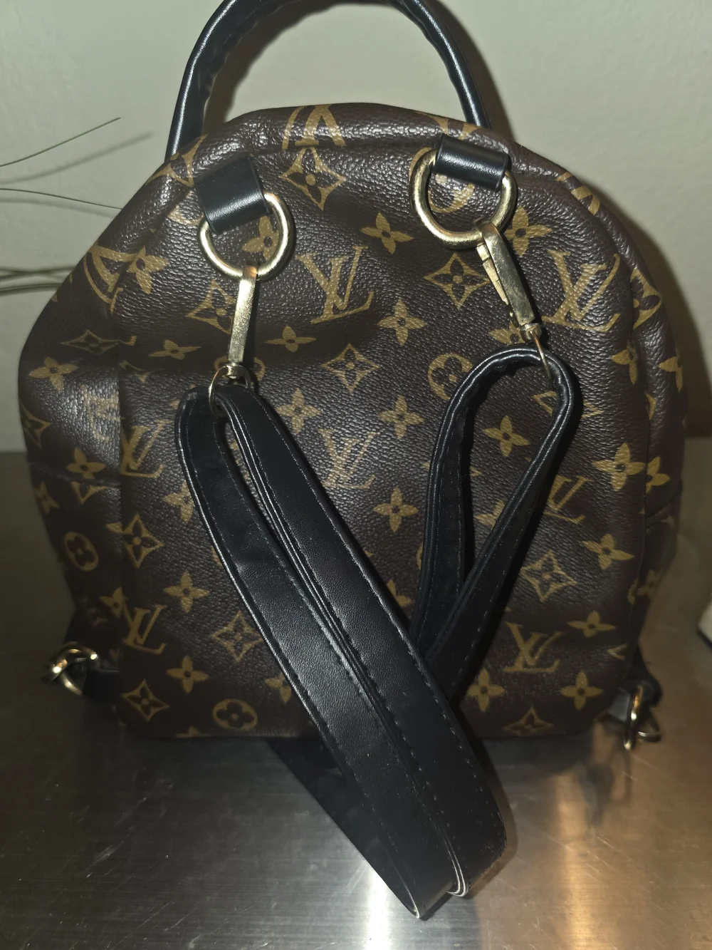 Unbranded  Mini Backpack in Brown and Gold